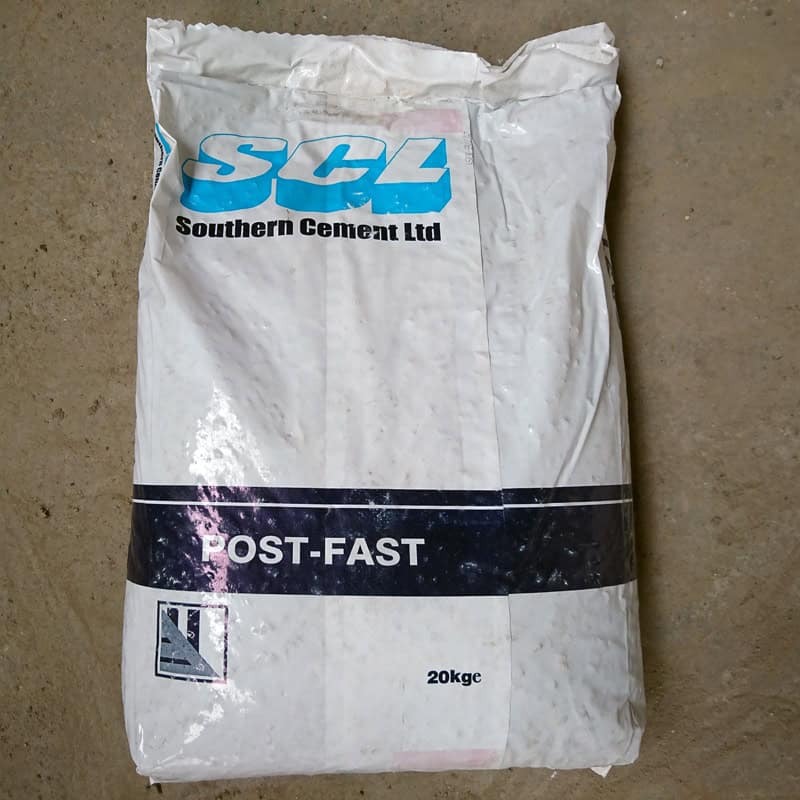 A 20kg white bag of Southern Cement Ltd's 