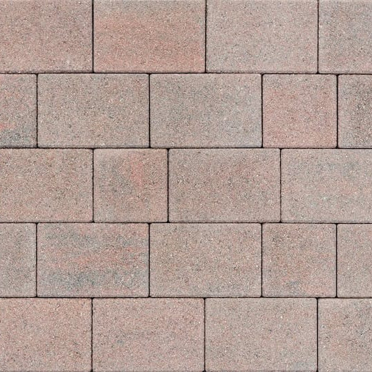 The Barleystone 60mm Glenbridge Rustic features a textured, staggered pattern of rectangular bricks in light brown and gray shades. They fit closely together, creating a flat, even surface that echoes Glenbridge's timeless design.